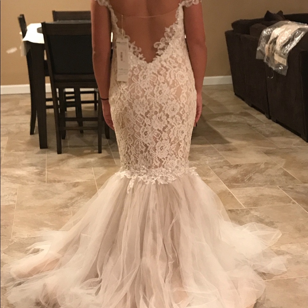 Tarik Ediz 92335 Ivory gown - Picture 3 of 8